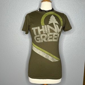 Large Junk Food Y2K Think Green graphic tee